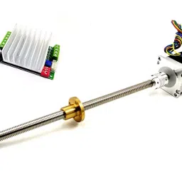 Invento TB6600 Driver + Nema 23 25 Kg-cm Stepper Motor + Flexible coupling + 1000mm (1 Mtr.tr) 12mm T12 TR12 2mm Pitch Lead Screw + Brass Nut ISC 1179-B8-picture-36