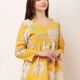BAESD Floral Print Cotton Longline Top image 3