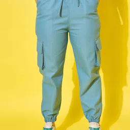 BUY NEW TREND Women's Relaxed High-Rise Easy Wash Joggers Trousers-image-19