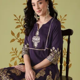 Anouk Printed Gotta Patti Kurta-picture-29