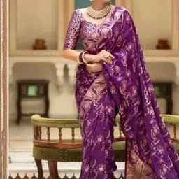 Vmdesigns Woven Design Zari Art Silk Handloom Banarasi Saree-picture-46