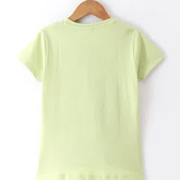Cucumber Sinker Half Sleeves T-Shirt Bicycle Print - Green image 2