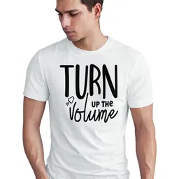 Seekbuylove Men Turn Up The Volume Printed Bio Finish Regular Fit T-shirt-picture-18
