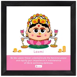 Indigifts Pink & White Printed Be Like Laxmi Signs & Plaques image 2
