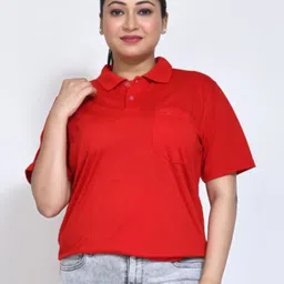 RAPL Women V-Neck Monochrome Pockets T-shirt-picture-20