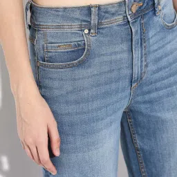 Only Blue High Rise Flora Flared Jeans image 5