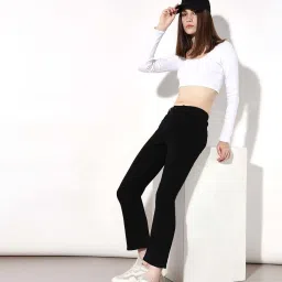 Only Black Mid Rise Flared Jeans image 5