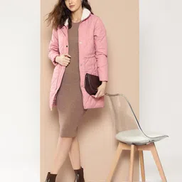 Chemistry Waist Tie-Up Longline Quilted Jacket-image-22