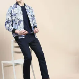 showoffff SHOWOFF White Slim Fit Printed Jacket image 5