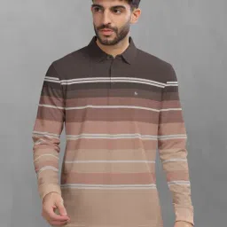 BULLMER Brown Cotton Blend Regular fit Stripes T-Shirts-picture-33