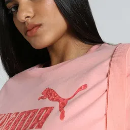 Puma Pink Fruit Cotton Relaxed Fit Logo Printed T-Shirt image 5