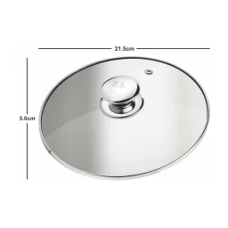 Goodhomes Silver Steel Fry Pan with Glass Lid - Set of 2 image 5