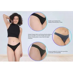 ORLIZEA Set Of 3 Cotton Blend Thongs Panty image 4