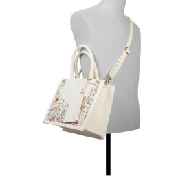 ALDO Multicolor Floral Medium Satchel Handbag with Pouch image 5