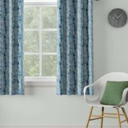 DDECOR Live Beautiful Blue Polyester 5 ft Window Curtain-image-32