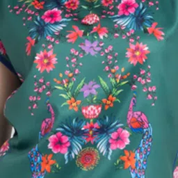 SHAYE Green Floral Print Top image 5