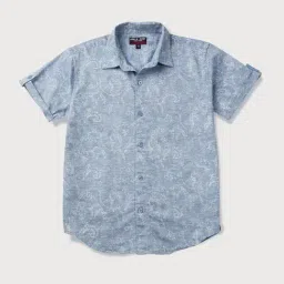 Gini & Jony Kids Light Blue Printed Shirt-picture-24