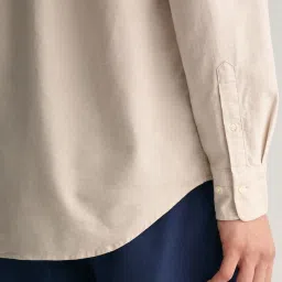 Gant Beige Regular Fit Striped Shirt image 5