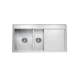 Jayna Square 40x20x09 inch Brush Finish Stainless Steel Double Bowl Kitchen Sink with Soap Dispenser, JS 4020 MR-picture-29