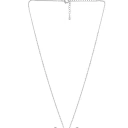 Peora Silver-Plated Cubic Zirconia & Pearl Studded Jewellery Set image 5