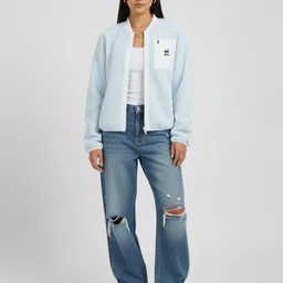 glitchez Printed Zip Pocket Relaxed Sherpa Jacket image 3