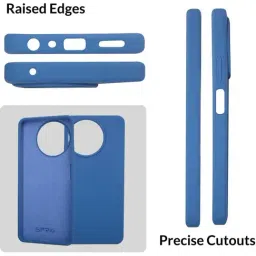 Sprig Liquid Silicone Back Cover for Realme Narzo 60X 5G (Blue) image 3