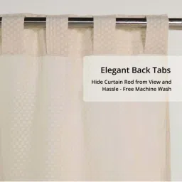 Peepul Tree Off-White Pure Cotton Semi Sheer Window Curtain image 5