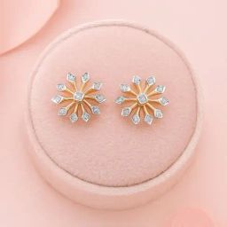 Mia by Tanishq 9k (375) Diamond Yellow Gold Earrings for Women-picture-3