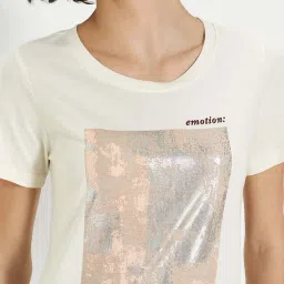 Honey by Pantaloons White Graphic Top image 5