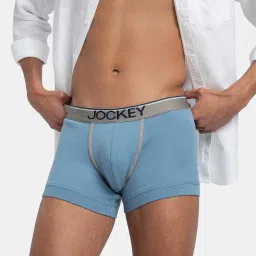 Jockey Blue Cotton Regular Fit Trunks - Pack Of 2 image 5