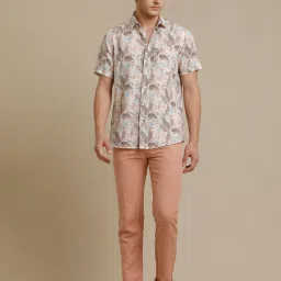 Linen Club Multicolor Regular Fit Printed Linen Shirt image 5