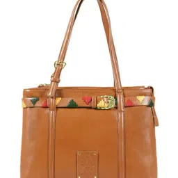 Hidesign Tan OAXACA 02 Textured Large Leather Tote image 2