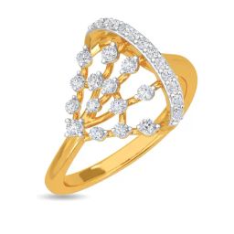 Kisna Diamond & Gold Jewellery Shazia 18k (750) Diamond & Gold Ring For Women-picture-30