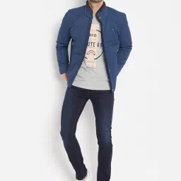 Duke Navy Regular Fit Jacket image 5