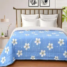 Florida AC Comforter Made of Microfiber 200 GSM Duvet for Double Bed/Quilt Blanket Lightweight for All Weather-Rose04-image-64