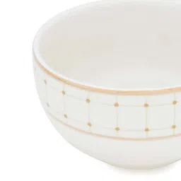 Pure Home and Living White Ceramic Criss Cross Detail Small Bowls (300ml) - Set of 2 image 5