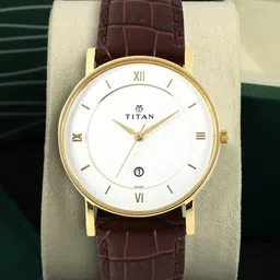 Titan Men White Dial Watch 9162YL01-picture-5