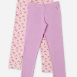 Allen Solly Junior Kids Pink Cotton Leggings-picture-16