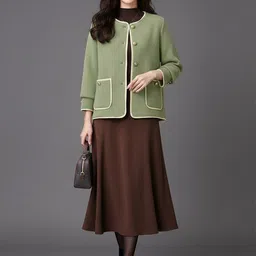 Mast & Harbour Women Round Neck Coat-picture-38