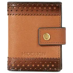 Hidesign Tan CHURRO W1 Textured Small Leather Card Holder-image-30