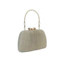 AKIKI LONDON Golden BARNET Shimmer Small Clutch image 3