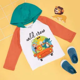 Pantaloons Baby Boys Snow White Cotton Color Block Full Sleeves T-Shirts-picture-34