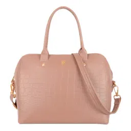 Baggit Dusty Pink Animal Effect Satchel-image-52