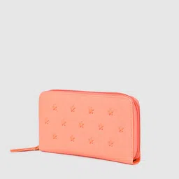 Caprese Women Coral Embellished Zip Around Wallet image 2