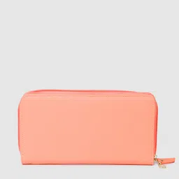 Caprese Women Coral Embellished Zip Around Wallet image 3
