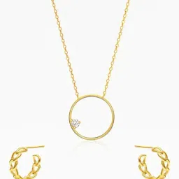 GIVA 925 Sterling Silver Golden Set for Women-picture-31