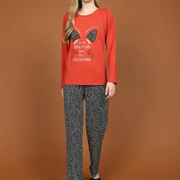 Madame M Secret Peach Regular Fit Nightsuit image 4