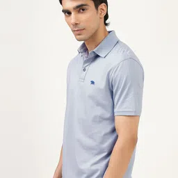 Andamen Men Solid Polo Collar Cotton T-shirt image 3