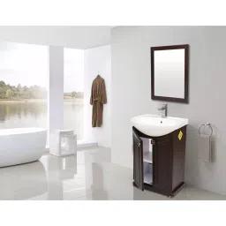 DAZZLE 560x420x830 mm PVC Membrane Finish Floor Based Vanities Wenge, 1155-Z image 2