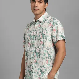 Louis Philippe Sport Slim Fit Floral Printed Spread Collar Shirt image 2